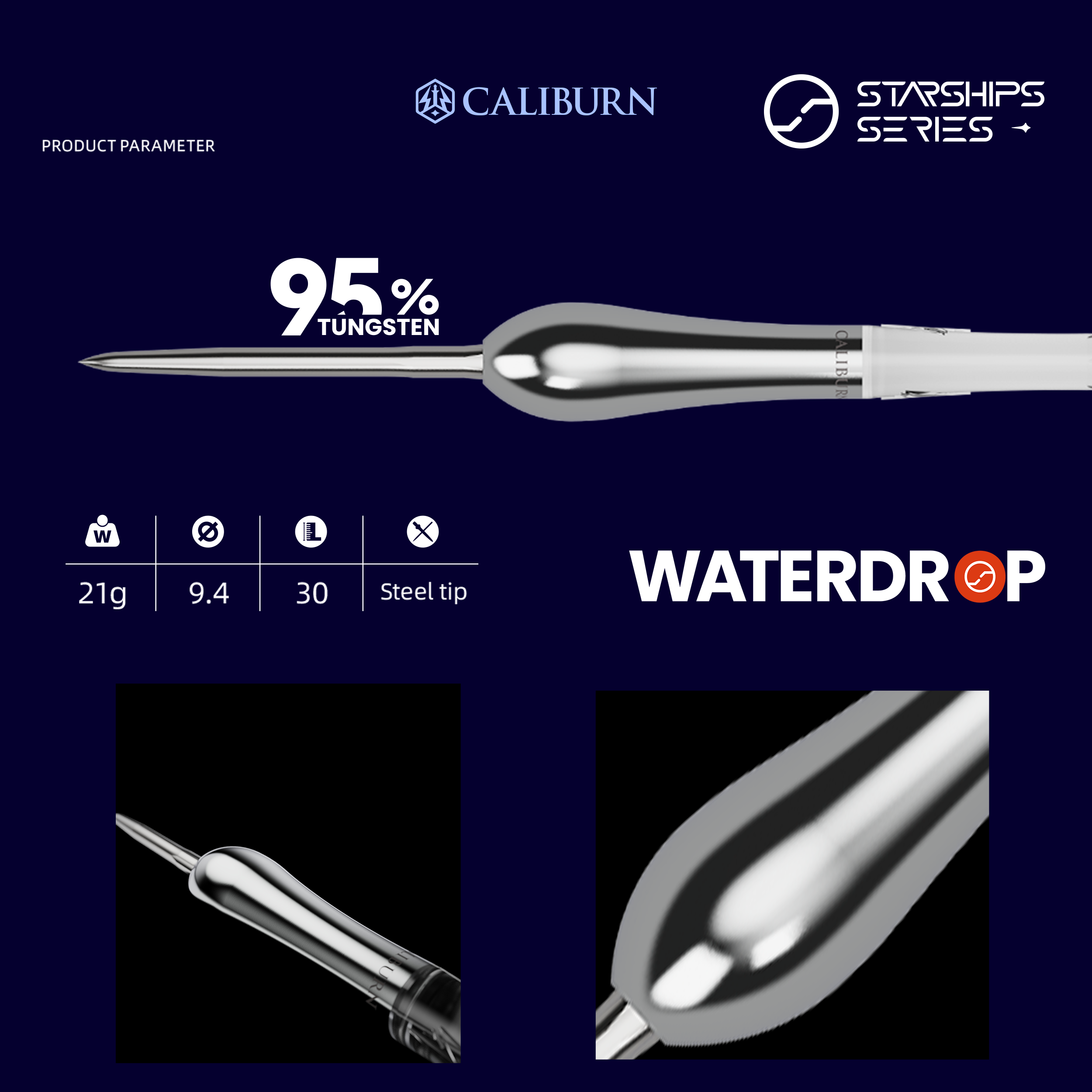 Caliburn EVO Starships Waterdrop Steeldart kaufen